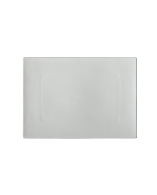 Assiette plate rectangulaire blanc porcelaine 32x24 cm Okito Pro.mundi